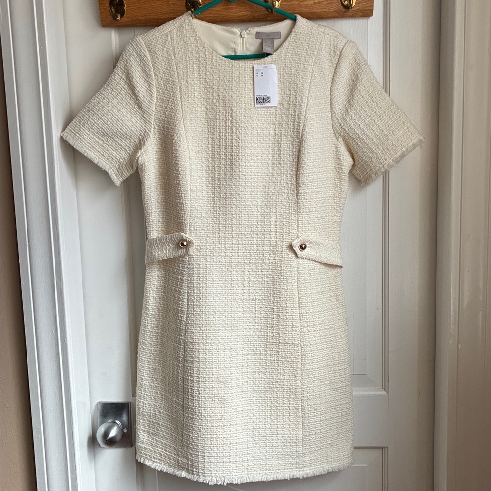 H&M Cream Tweed Dress NWT